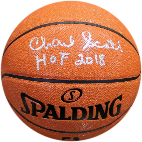Charlie Scott signed Spalding NBA I/O Basketball HOF 2018 (Celtics)-JSA ITP Holo