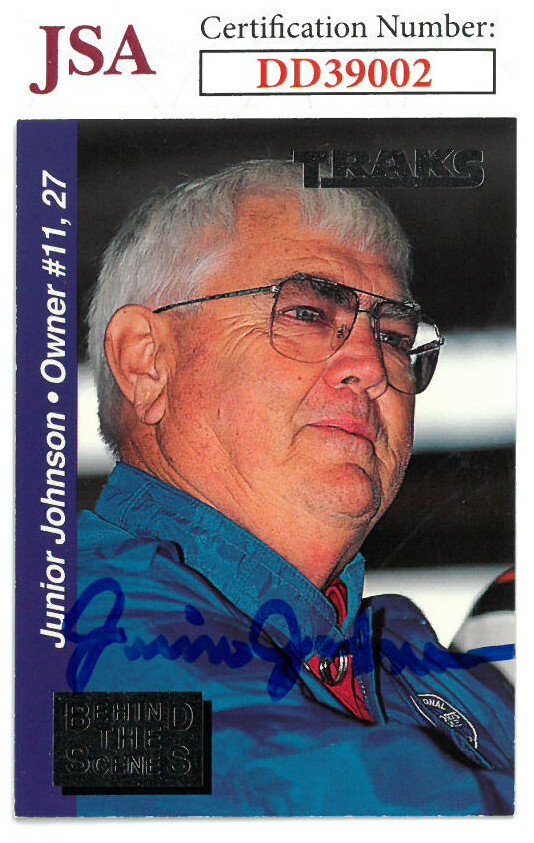 Junior Johnson signed 1995 Traks Trading Card #BTS22- JSA Holo #DD39002