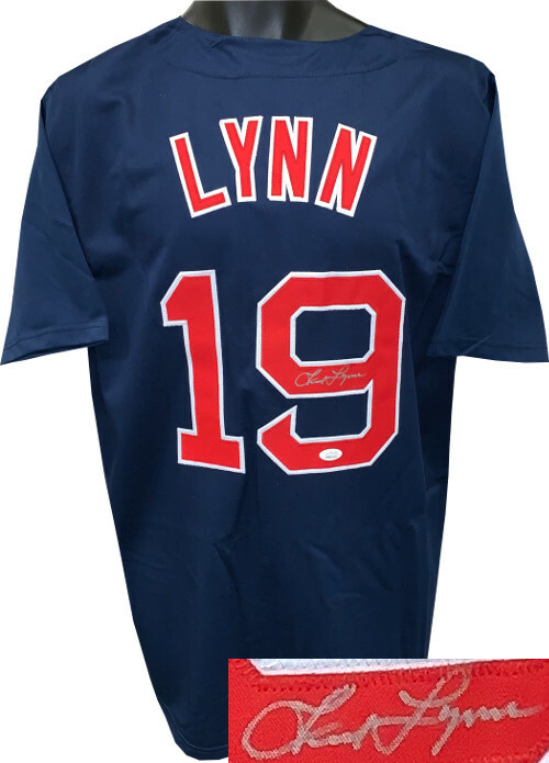 Fred Lynn signed Navy TB Custom Stitched Baseball Jersey XL- JSA ITP Hologram