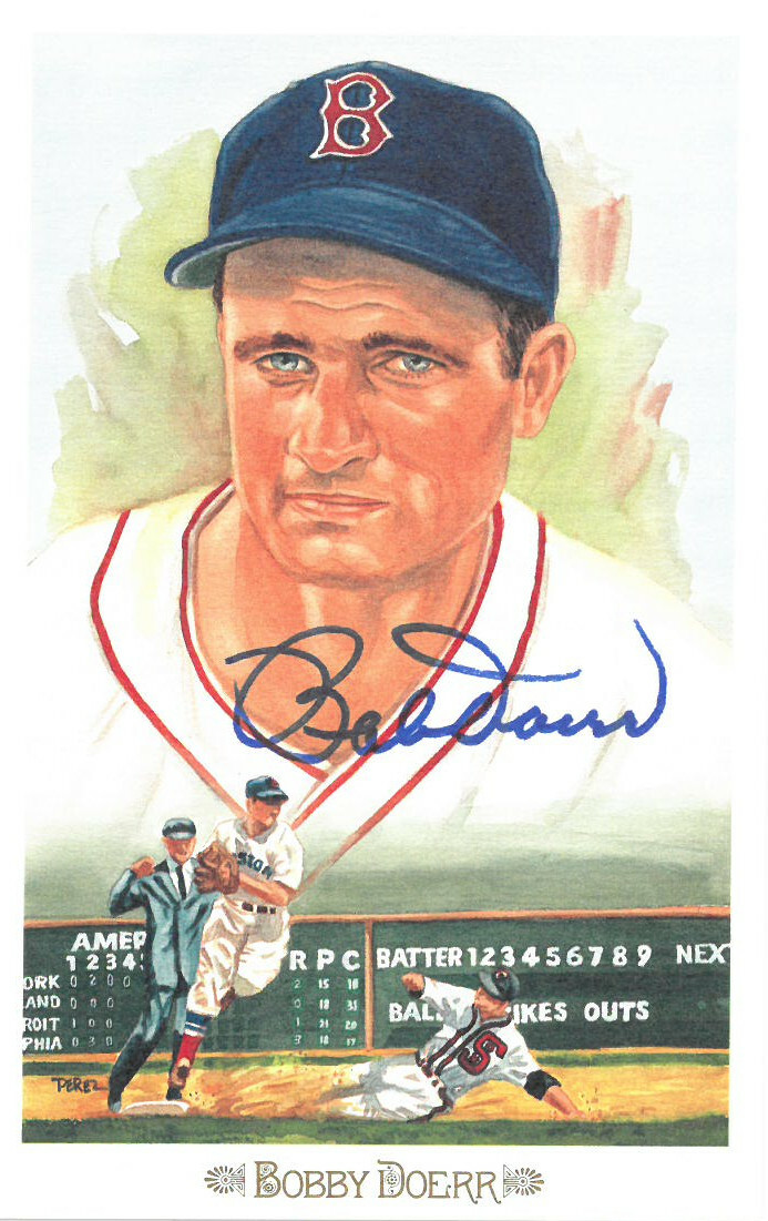 Bobby Doerr signed 1989 Red Sox Perez-Steele Celebration Postcard #13- JSA