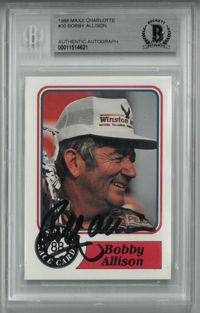 Bobby Allison signed NASCAR 1988 Maxx Charlotte RC Card-Beckett BAS #00011514621
