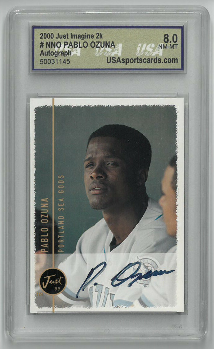 Pablo Ozuna signed 2000 Just Imagine 2K Minor League Card #NNO- USA Graded 8 NM