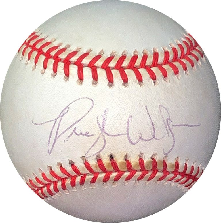 Preston Wilson signed RONL Official NL Baseball light sig- JSA #EE41623