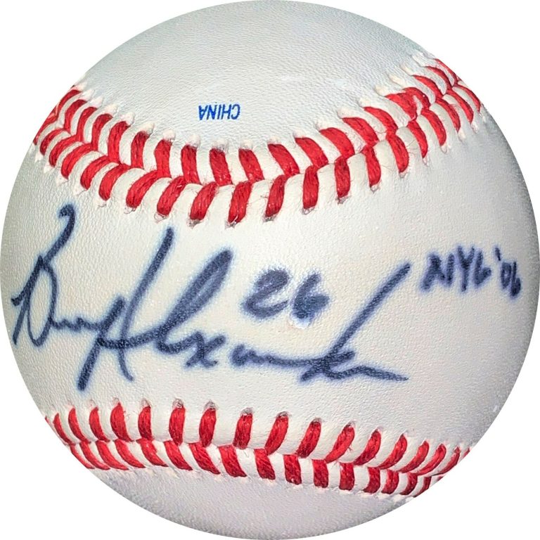 Brent Alexander signed Rawlings Official League R200x Baseball NYG '06 - JSA
