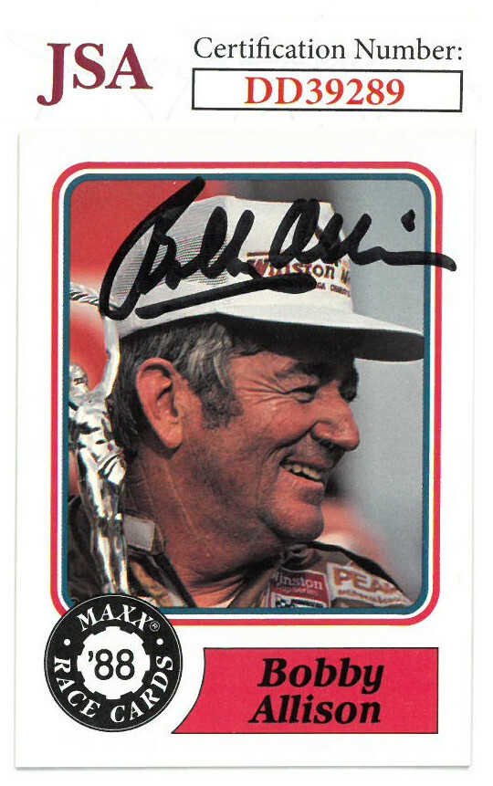 Bobby Allison signed 1988 Maxx Charlotte RC Trading Card #30 - JSA Holo #DD39289