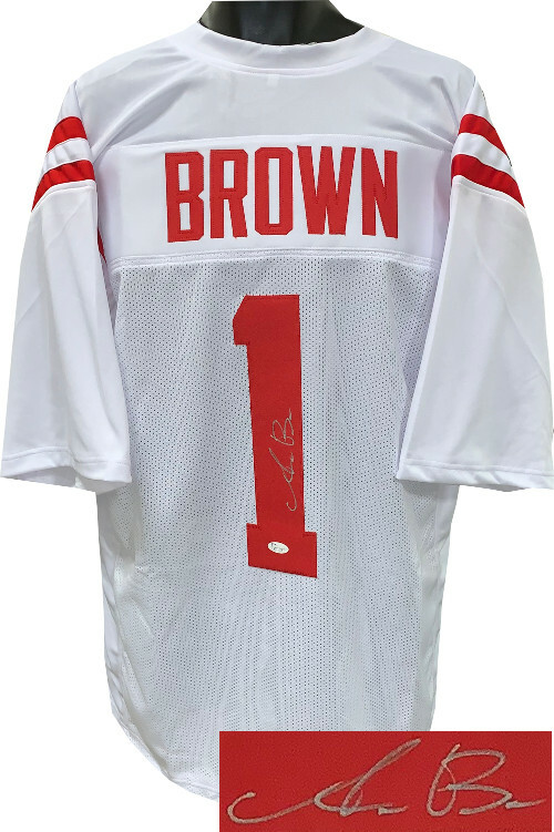 AJ (A.J.) Brown signed White Custom College Jersey XL- JSA Signature Debut Holo