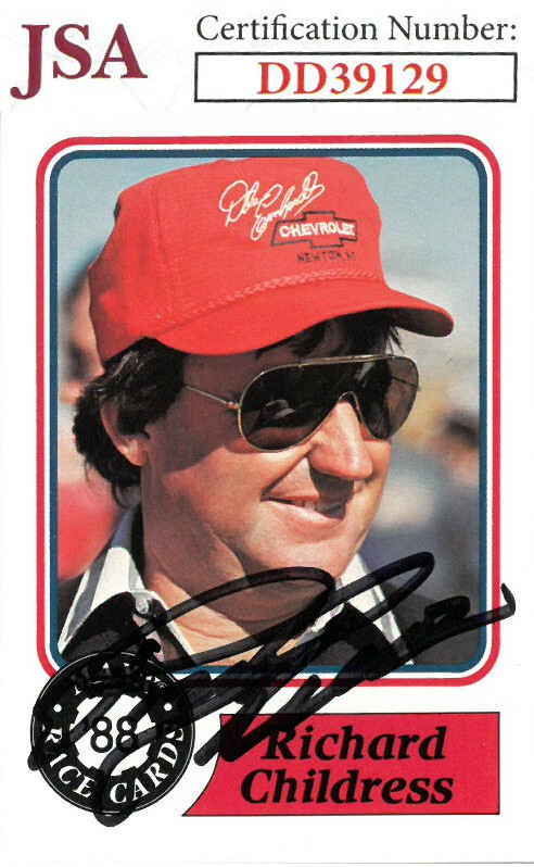 Richard Childress signed 1988 Maxx Charlotte Trading Card #29- JSA Holo #DD39129