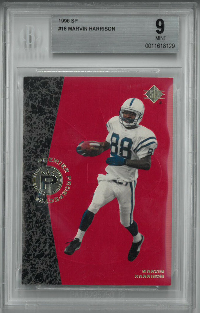 Marvin Harrison Colts 1996 SP Rookie Card (RC) #18 - BGS Beckett Graded 9 Mint