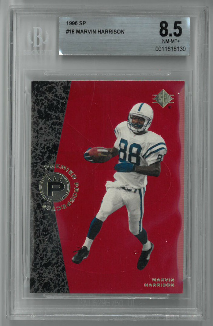 Marvin Harrison Colts 1996 SP Rookie Card (RC) #18-BGS Beckett Graded 8.5 NM-MT+