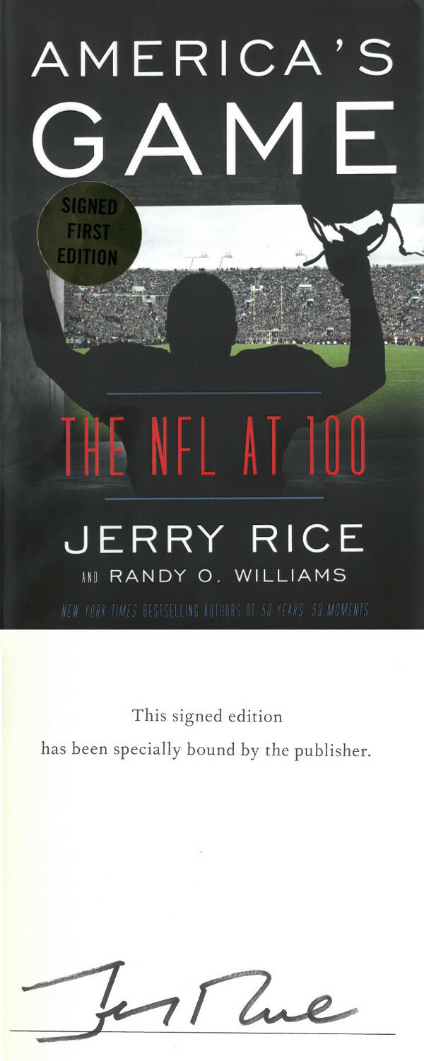 Jerry Rice signed 2019 America's Game: NFL 100 Hardcover Book Plated 1st ED- JSA