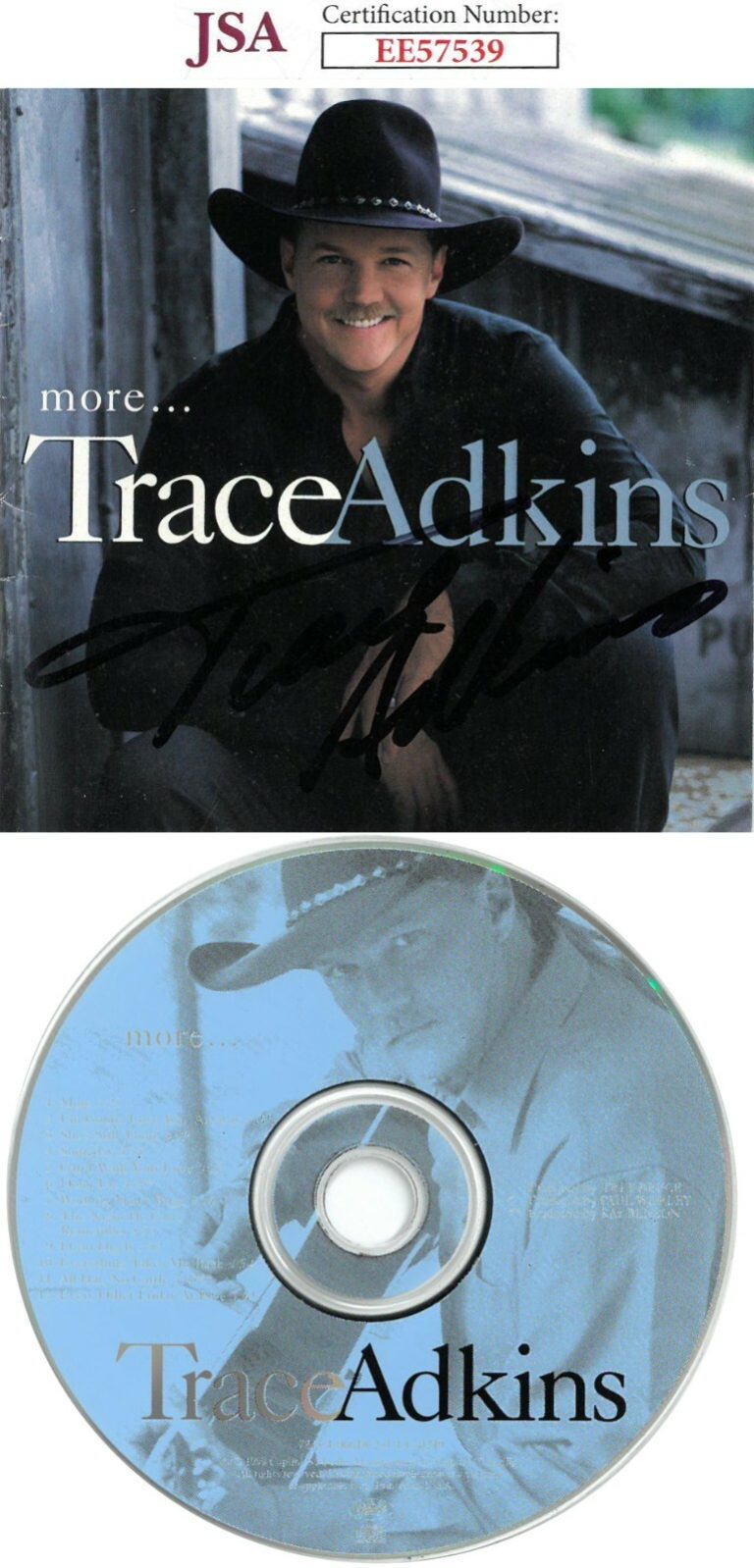 Trace Adkins signed More... Album CD Cover with CD- JSA Hologram #EE57539