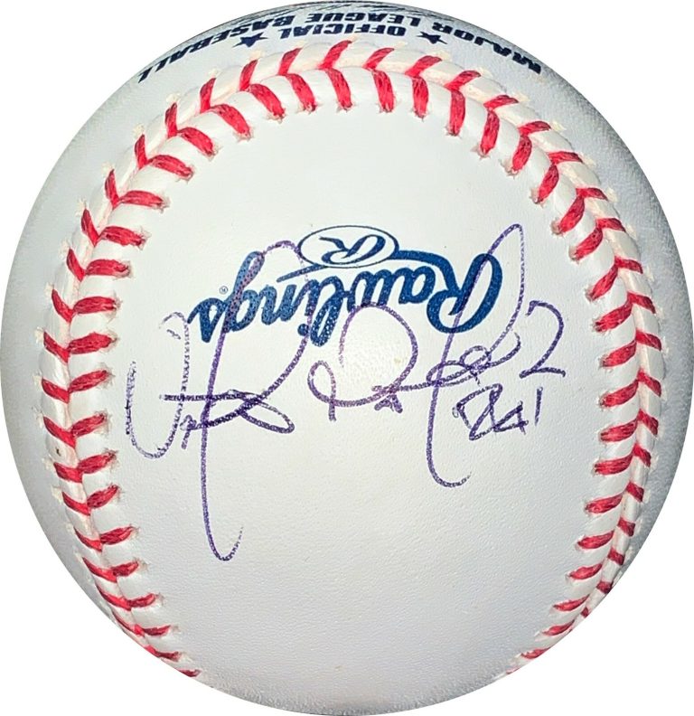 Victor Martinez signed Rawlings Official Major League Baseball #41- JSA #EE63128
