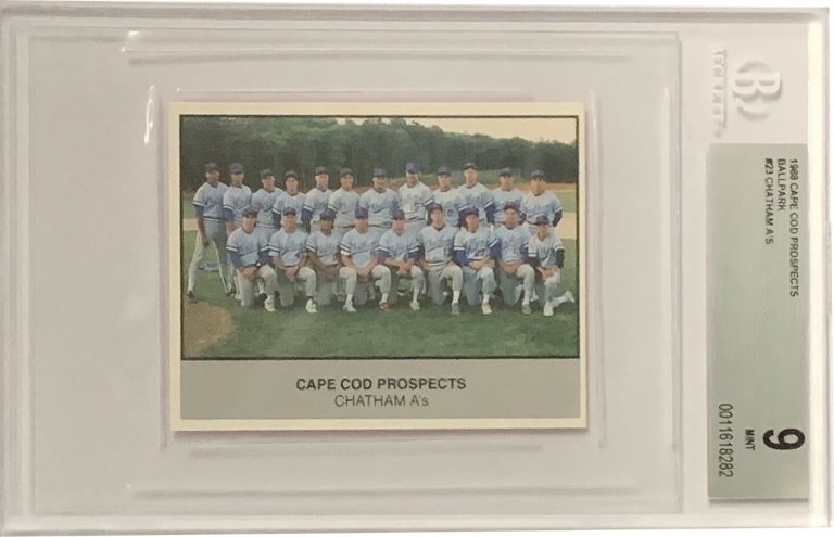 1988 Cape Cod Prospects A's Ballpark Card #23- Jeff Bagwell- Beckett Graded 9