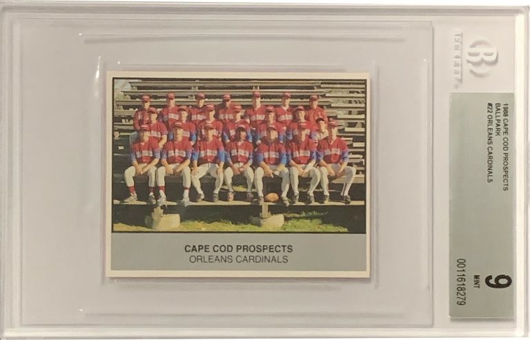 1988 Cape Cod Prospects Ballpark Card #22- Frank Thomas- Beckett Graded 9 Mint