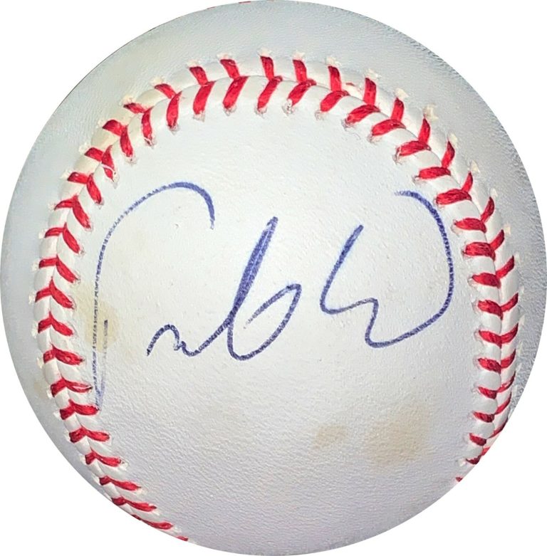 Fausto Carmona signed Rawlings Official Major League Baseball tone spots- JSA