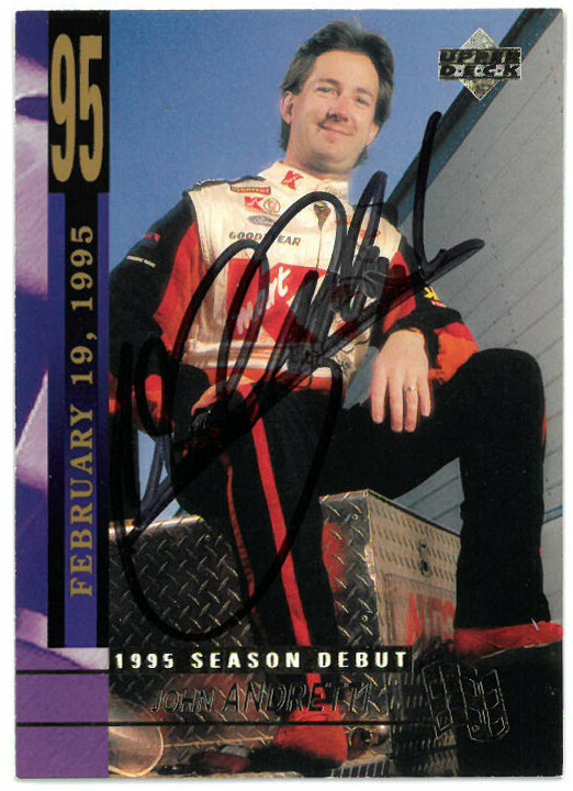 John Andretti signed NASCAR 1995 Upper Deck Season Debut Racing Card #256