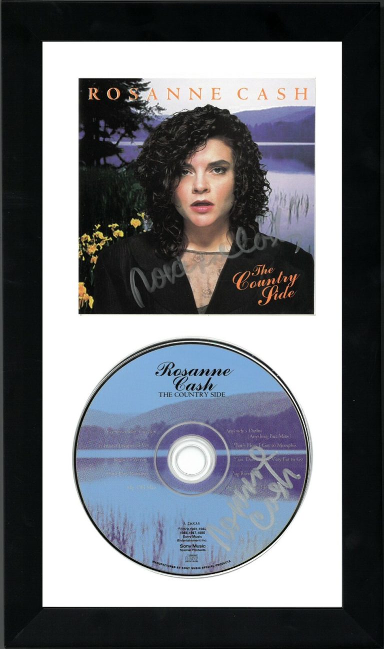 Rosanne Cash signed The Country Side Album CD Cover & CD Framed- JSA (two sigs)