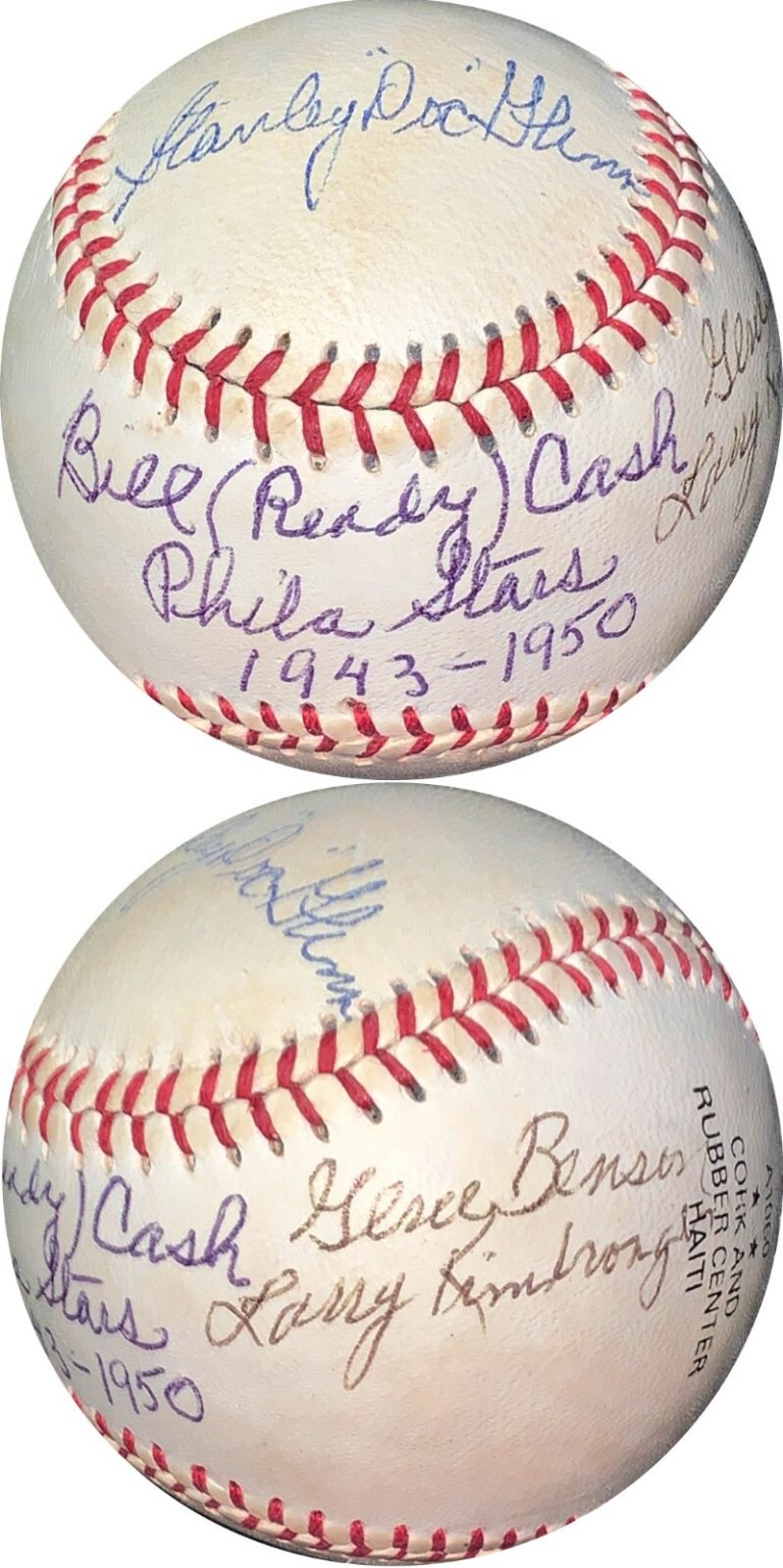 1940’s Philadelphia Stars Nergo League Wilson Pro League baseball 4-sigs – JSA