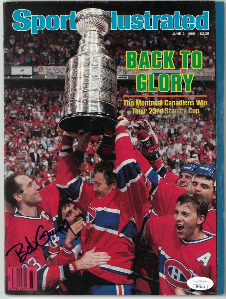 Bob Gainey signed Sports Illustrated Full Magazine June 2, 1986- JSA #EE63211