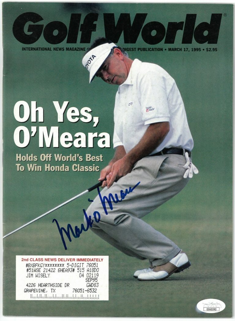 Mark O'Meara signed Golf World Full Magazine March 17, 1995 - JSA Honda Classic