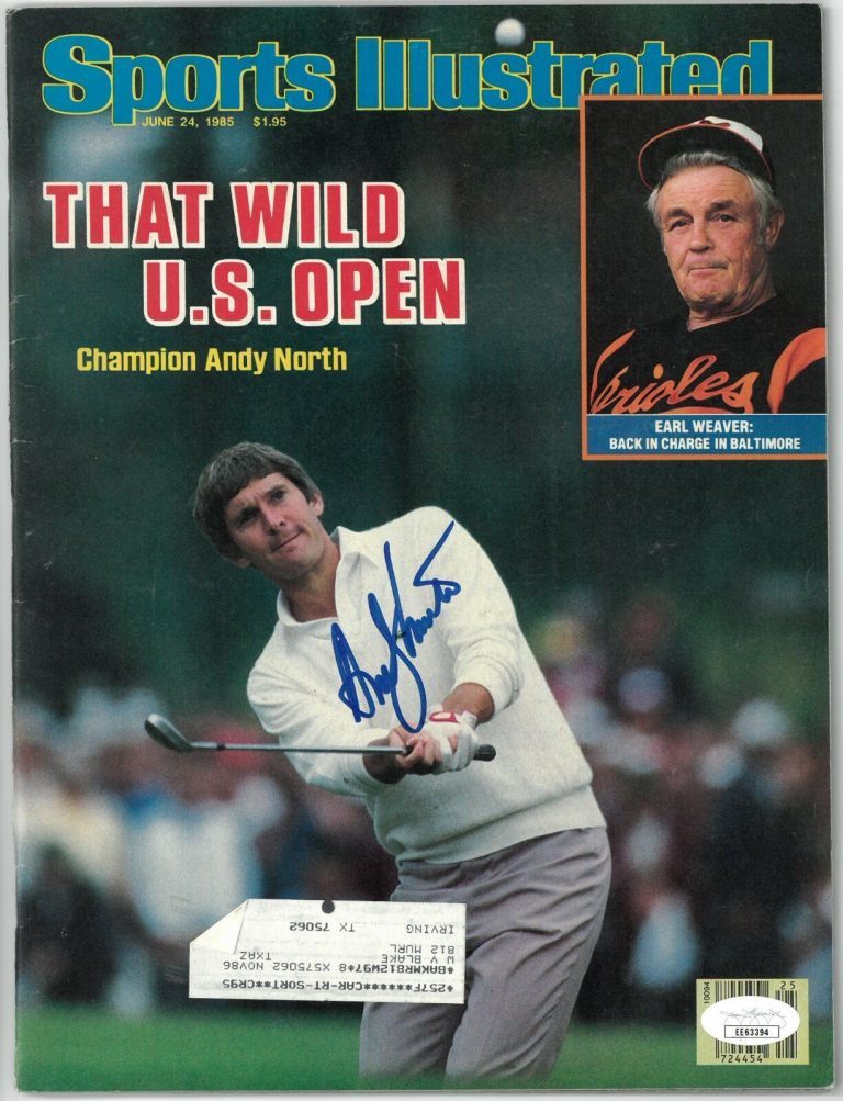 Andy North signed Sports Illustrated Full Magazine 6/24/1985 - JSA (US Open)