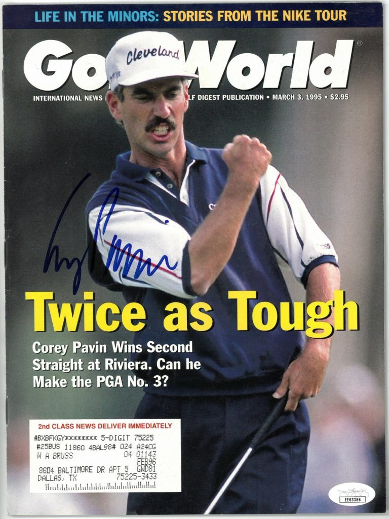 Corey Pavin signed Golf World Full Magazine 3/3/1995- JSA #EE63386 (Nissan Open)