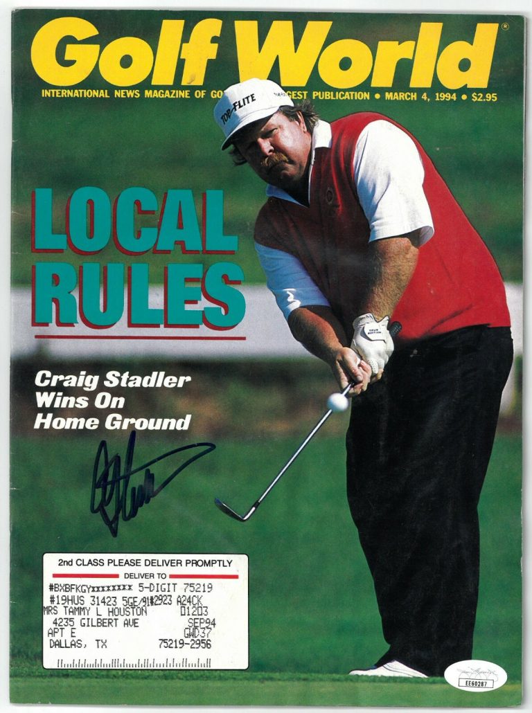 Craig Stadler signed Golf World Full Magazine 3/4/1994 magazine wear - JSA PGA