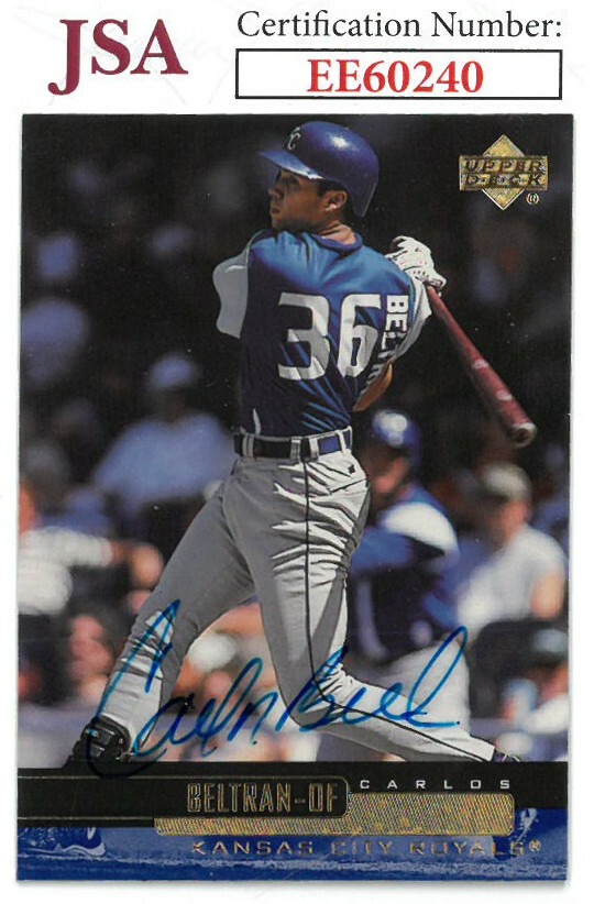 Carlos Beltran signed KC Royals 2000 Upper Deck Baseball Card #132- JSA #EE60240