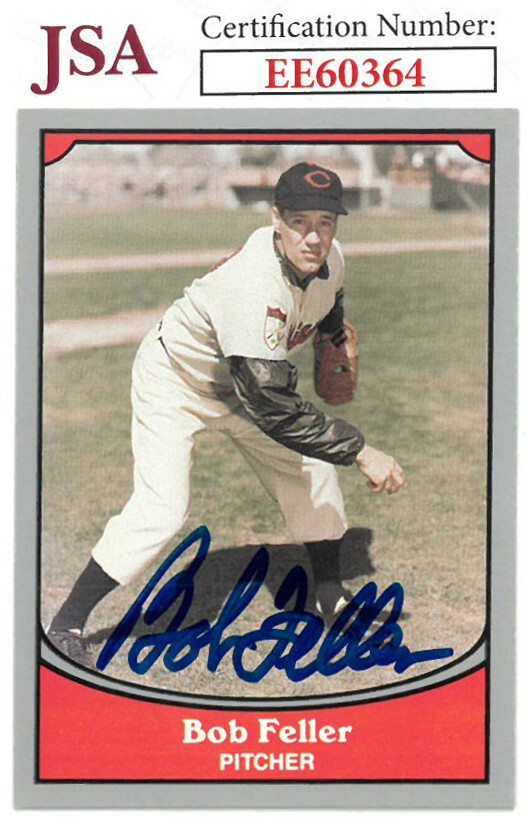 Bob Feller signed 1990 Pacific Baseball Card #85- JSA #EE60364 (Indians)