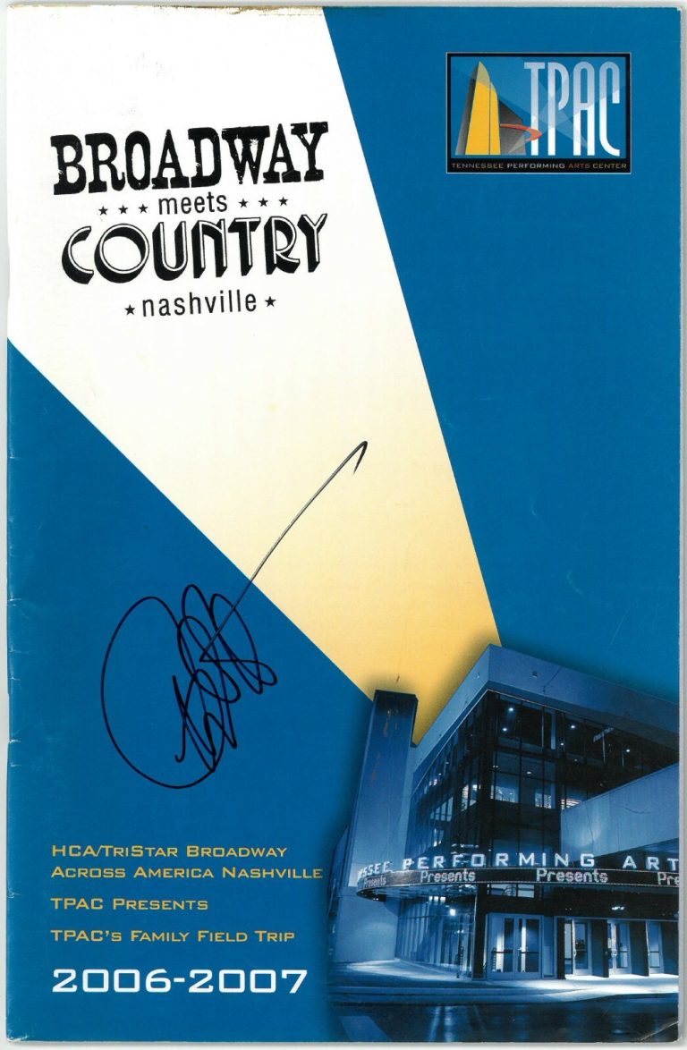 Peter Gallagher signed 06-07 Broadway Meets Country Nashville TPAC Program- JSA