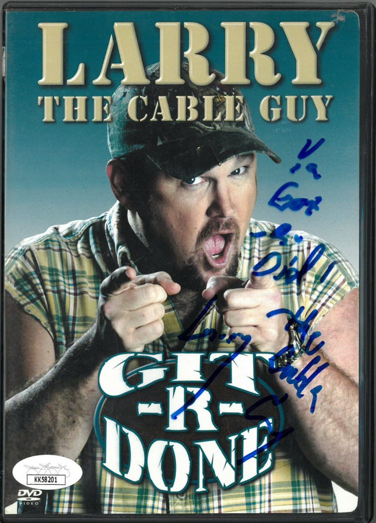 Larry the Cable Guy signed 2004 Git-R-Done Comedy DVD Video Cover/Disc INSC- JSA