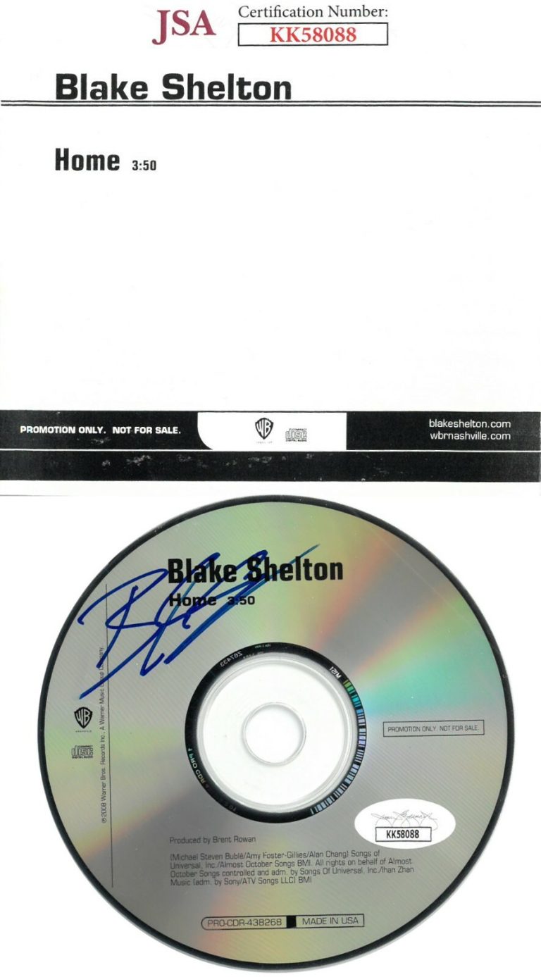 Blake Shelton signed 2005 Home Single CD w/Back Cover w/ Case -JSA #KK58088 RARE