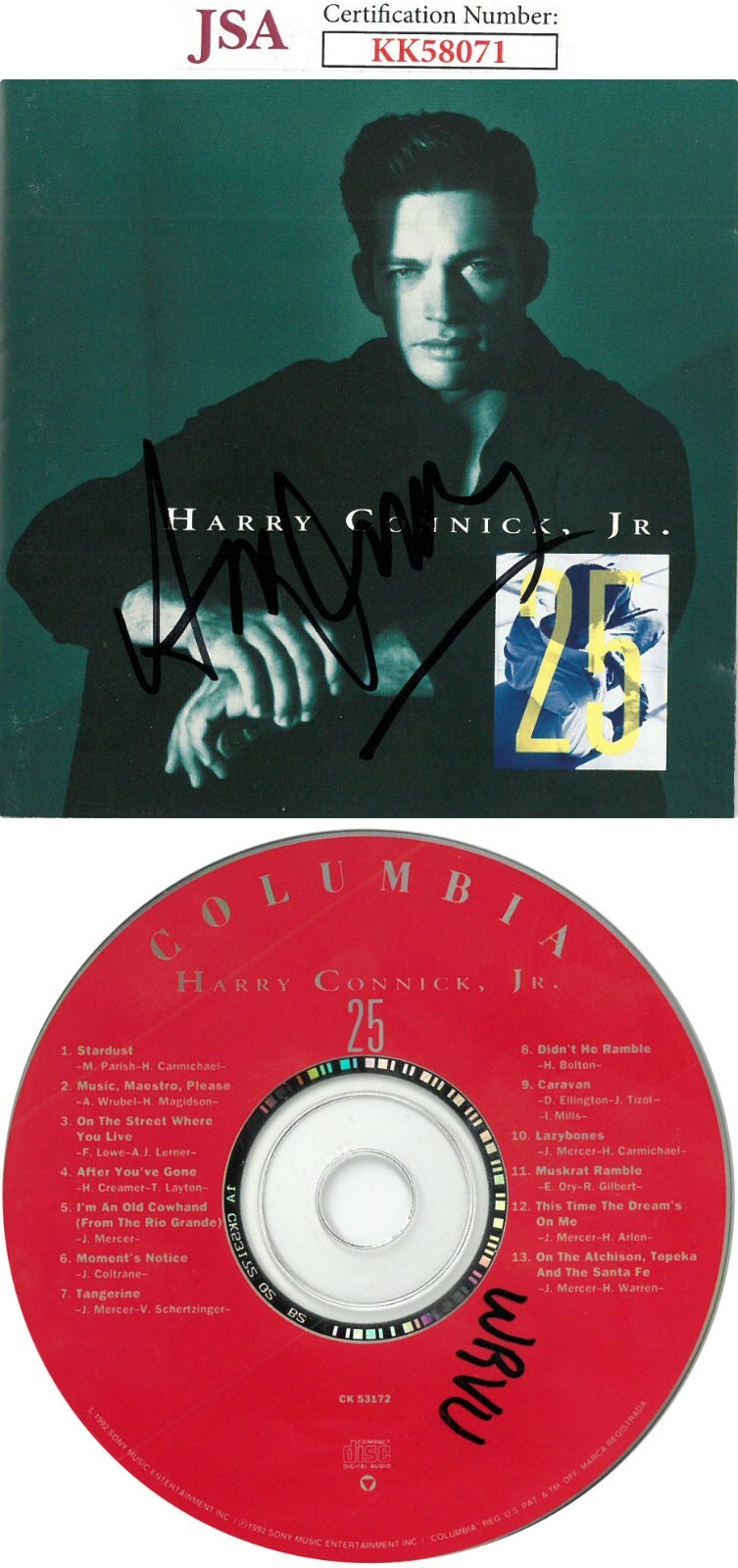 Harry Connick Jr. signed 1992 