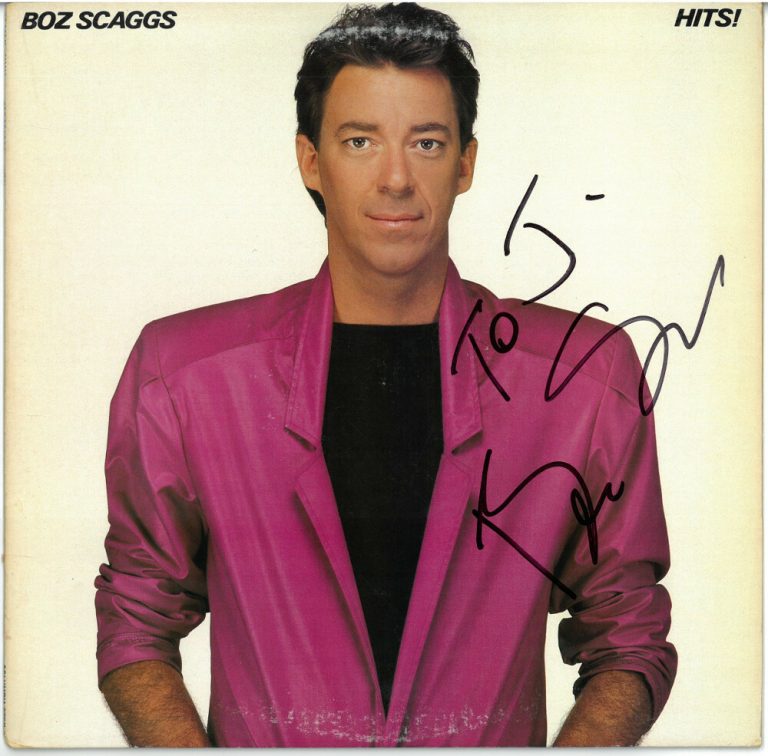 Boz Scaggs signed 1980 HITS! Album Cover/LP/Vinyl NO Record to J - JSA #JJ96543