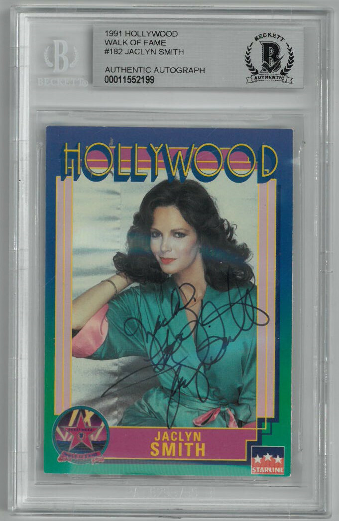 Jaclyn Smith signed Hollywood WOF Card #182 - BAS Charlie's Angels/Kelly Garrett