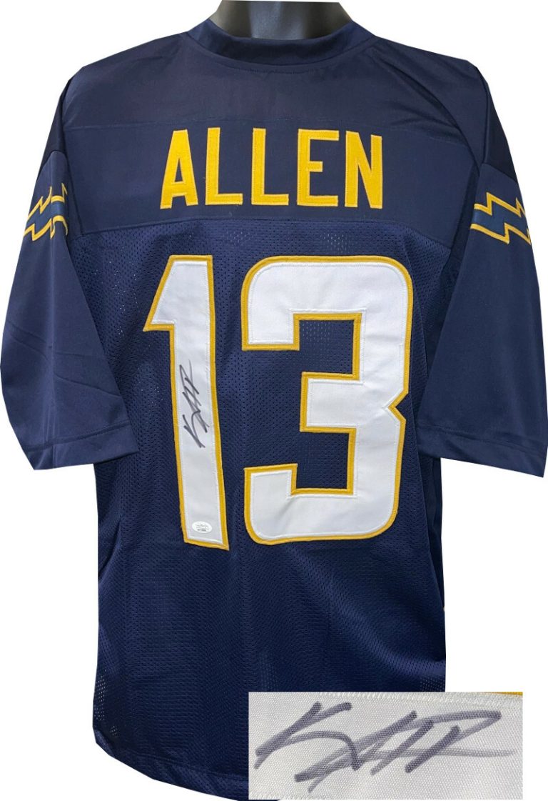 Keenan Allen signed Navy Custom Stitched Pro Style FB Jersey XL- JSA Witnessed
