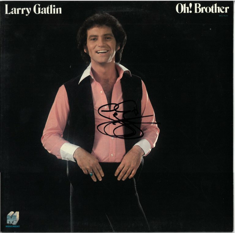 Larry Gatlin signed 1978 Oh! Brother Album Cover/LP/Vinyl Record - JSA #GG08511