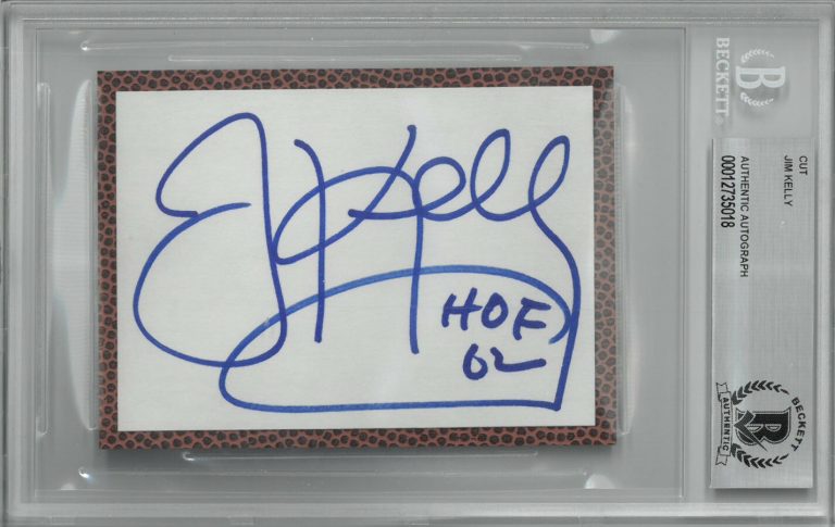 Jim Kelly signed 4.5