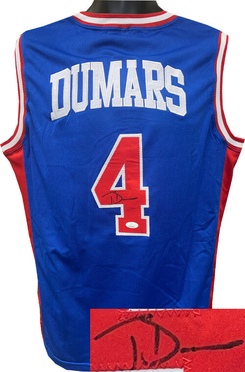 Joe Dumars signed Detroit Custom Stitched Pro Basketball Jersey XL - JSA Witness