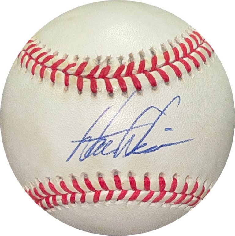 Walt Weiss signed ROAL Rawlings Official American League Baseball tone spots