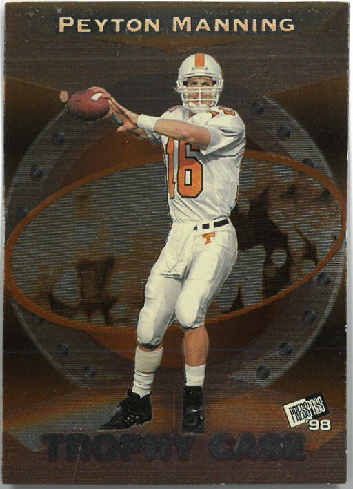 Peyton Manning Tennessee Vols 1998 Press Pass Trophy Case Rookie Card (RC) #TC1