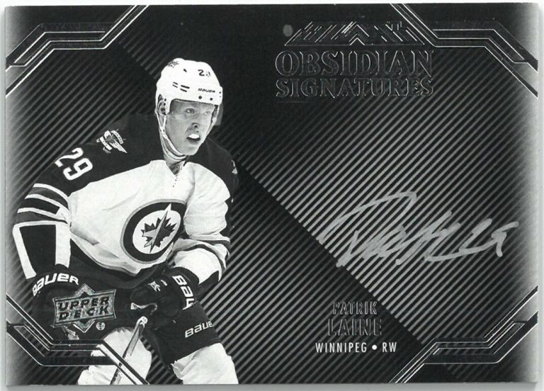 Patrik Laine signed 2016-17 Upper Deck Obsidian Signatures Rookie NHL Card OS-PL