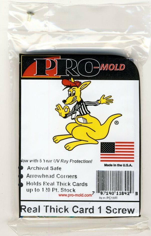 PRO-MOLD Real Thick, 120 pt, PC18II 1 Screw Screwdown Card Holder/ 20 Pack-NEW