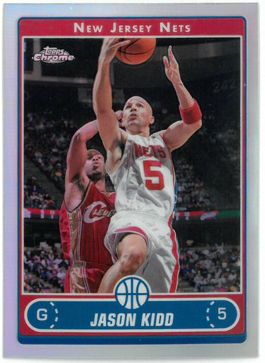 Jason Kidd New Jersey Nets 2006-07 Topps Chrome Refractor Card #56