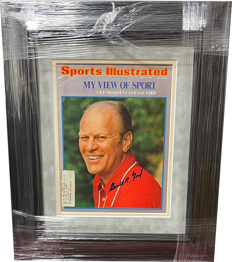 President Gerald Ford signed Sports Illustrated Magazine 7/8/74 Framed - JSA