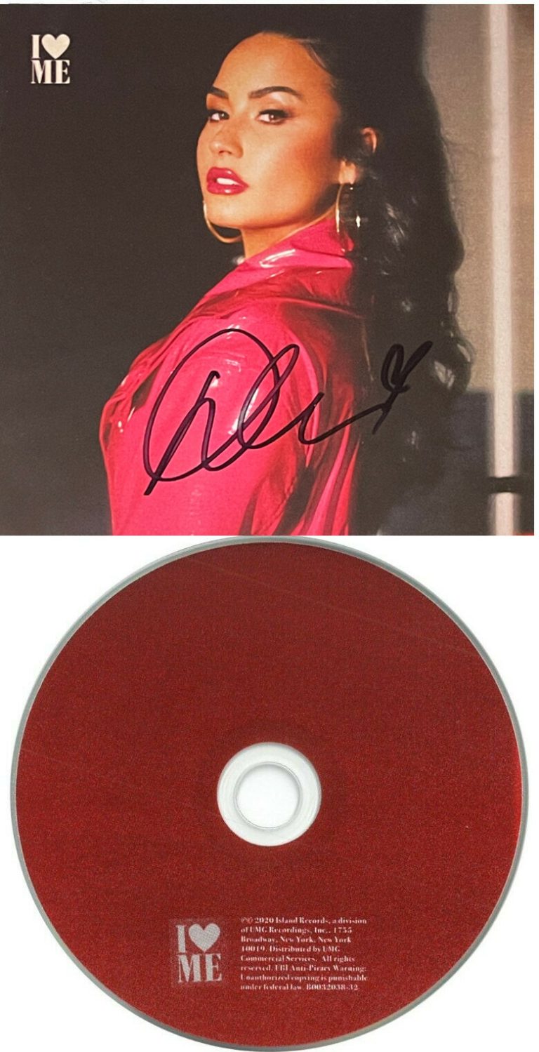 Demi Lovato signed 2020 I Love Me Album Cover w/ CD & Case - Beckett