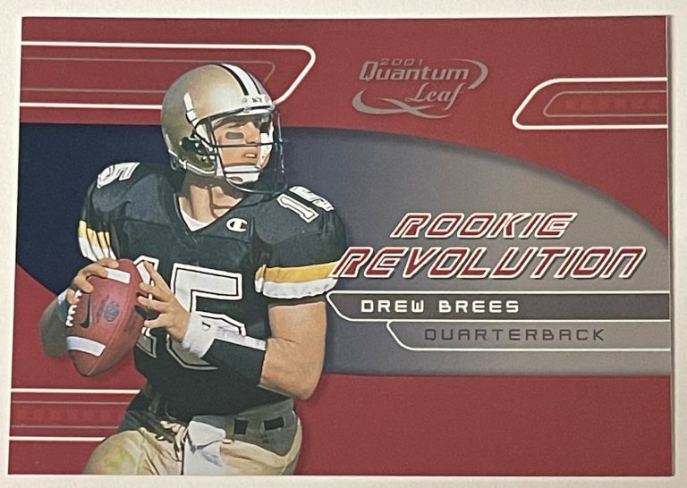 Drew Brees 2001 Donruss Quantum Leaf Rookie Revolution Card (RC) #RR-4-3025/4000