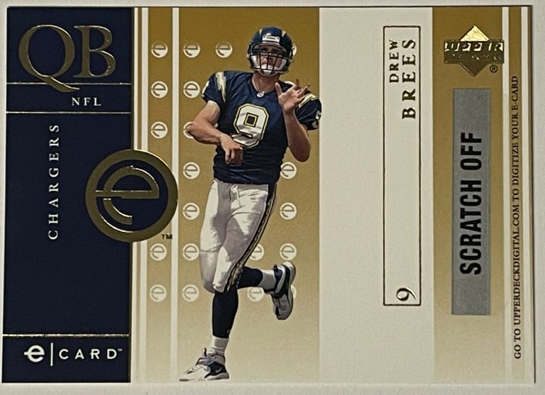 Drew Brees San Diego Chargers 2001 Upper Deck E-Card Rookie Card (RC) #E-DB