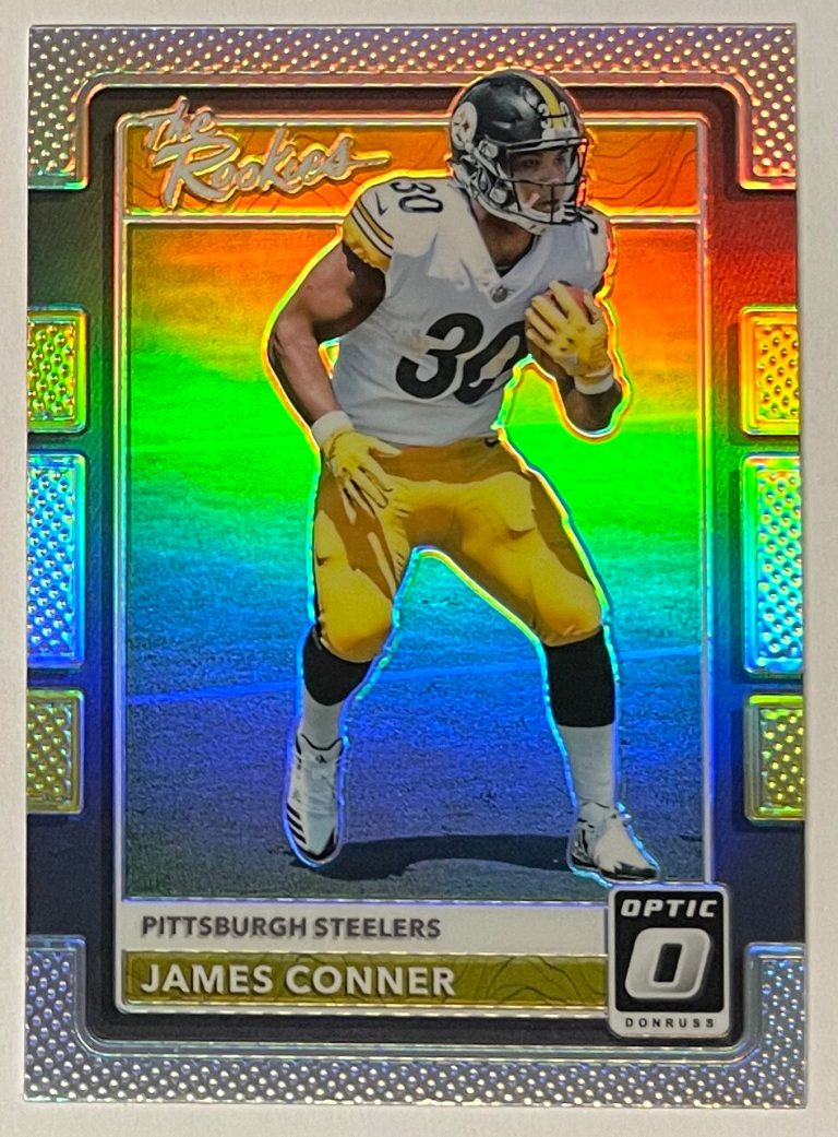 James Conner Steelers 2017 Donruss Optic The Rookie Silver Prizm Card (RC) #28