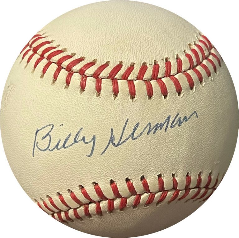 Billy Herman signed RONL Rawlings Official National League Baseball imperfect